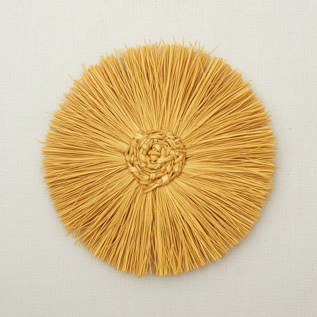 Pom Pom Handwoven Iraca Napkin Ring