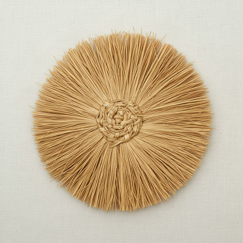 Pom Pom Handwoven Iraca Napkin Ring