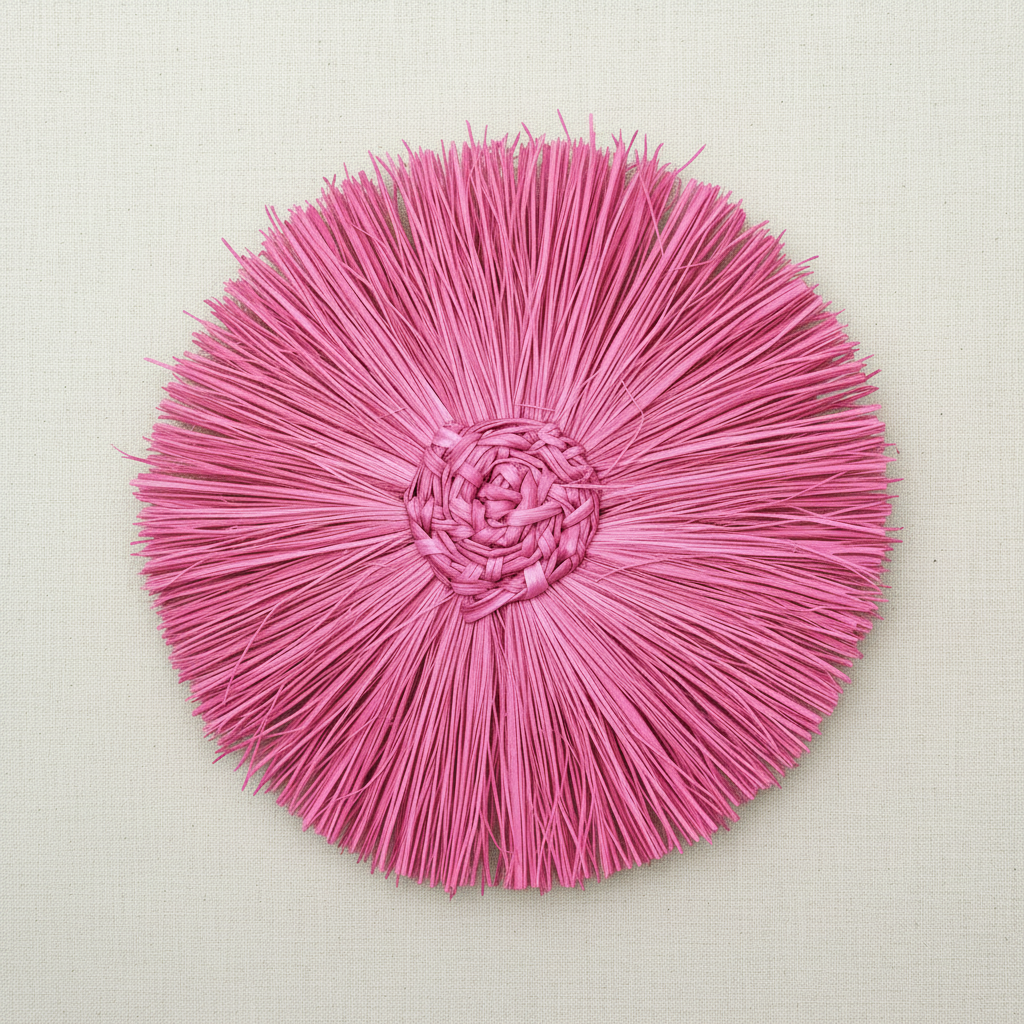 Pom Pom Handwoven Iraca Napkin Ring