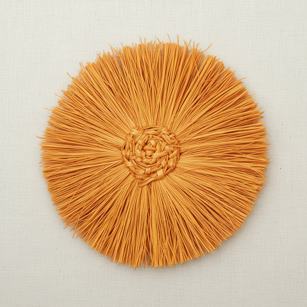 Pom Pom Handwoven Iraca Napkin Ring