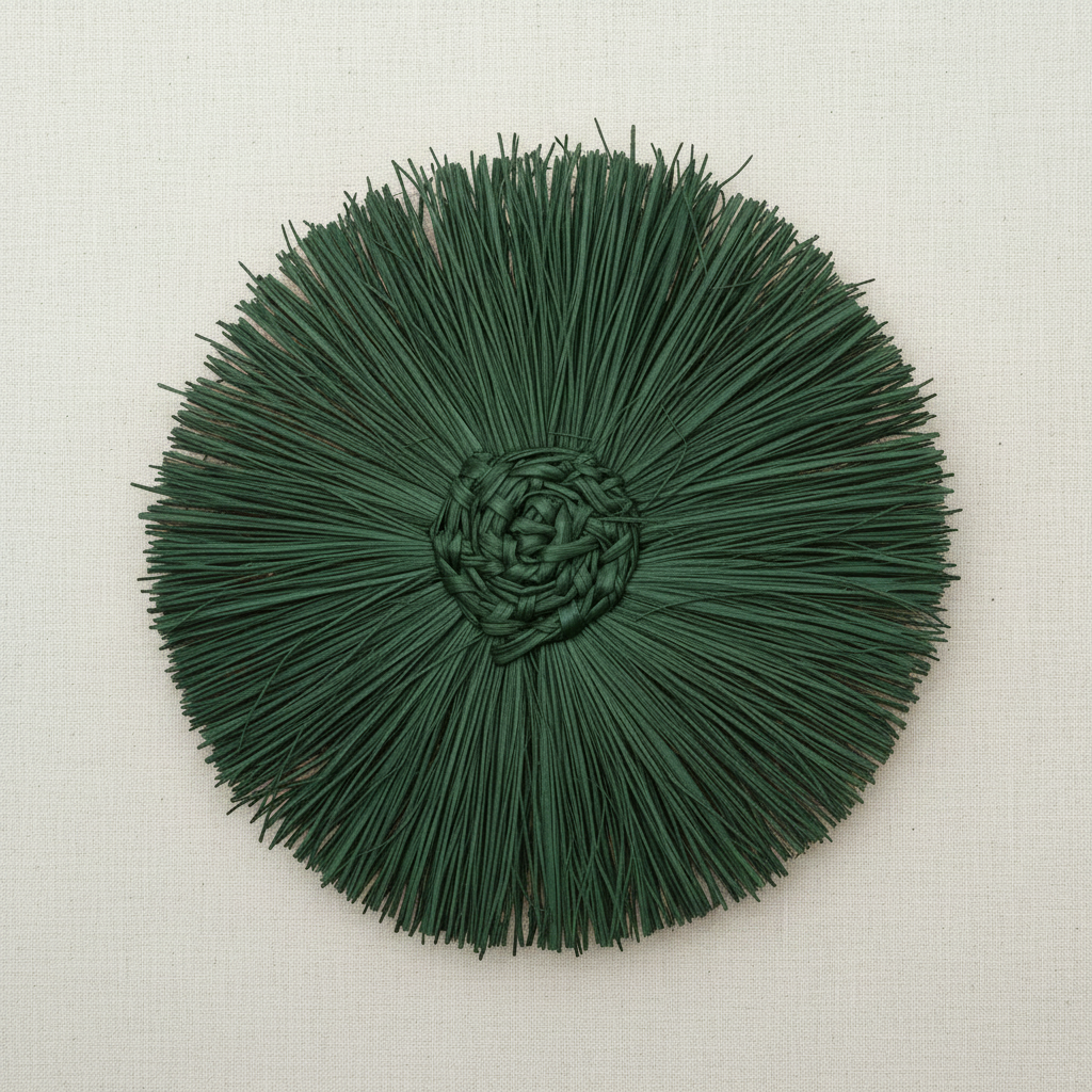 Pom Pom Handwoven Iraca Napkin Ring
