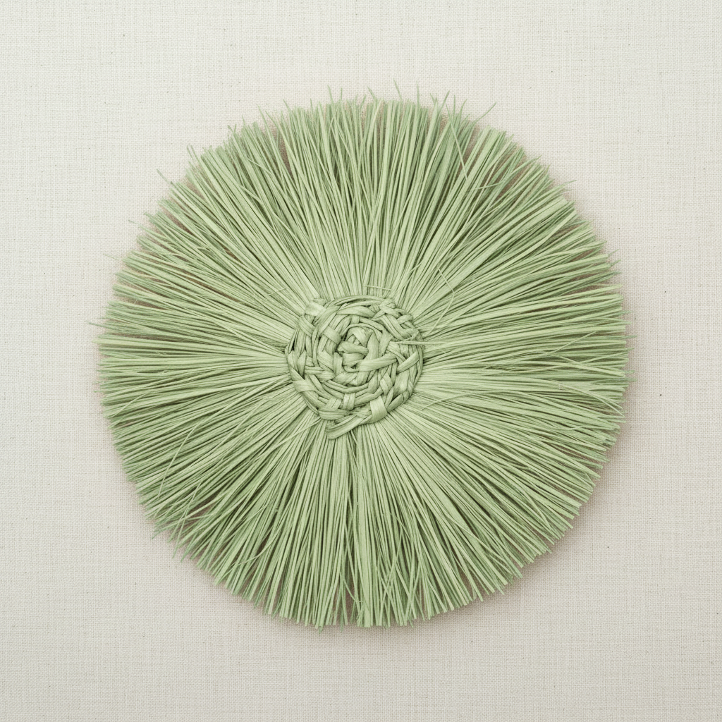 Pom Pom Handwoven Iraca Napkin Ring