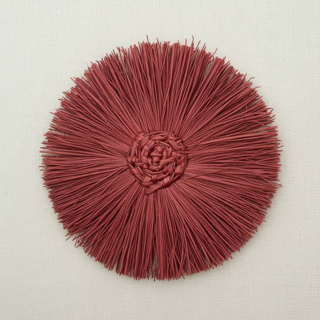 Pom Pom Handwoven Iraca Napkin Ring