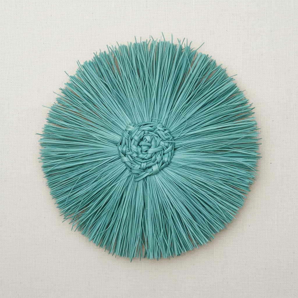 Pom Pom Handwoven Iraca Napkin Ring