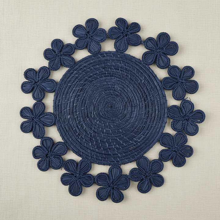 Plumeria Handwoven Iraca Placemat