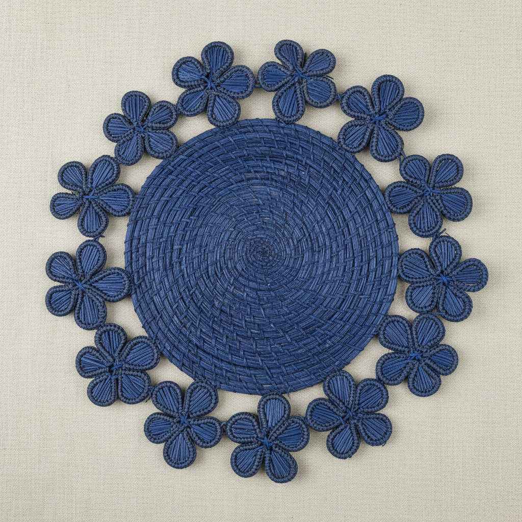 Plumeria Handwoven Iraca Placemat