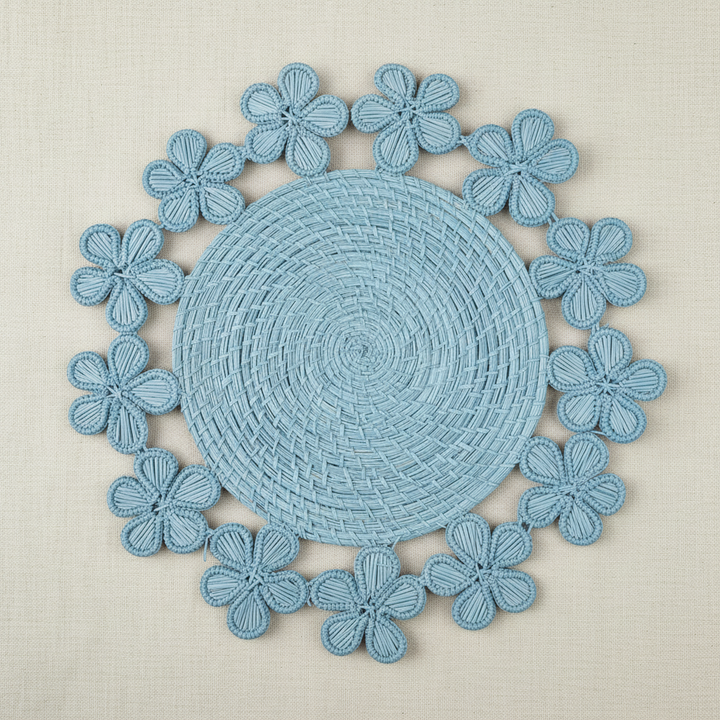 Plumeria Handwoven Iraca Placemat