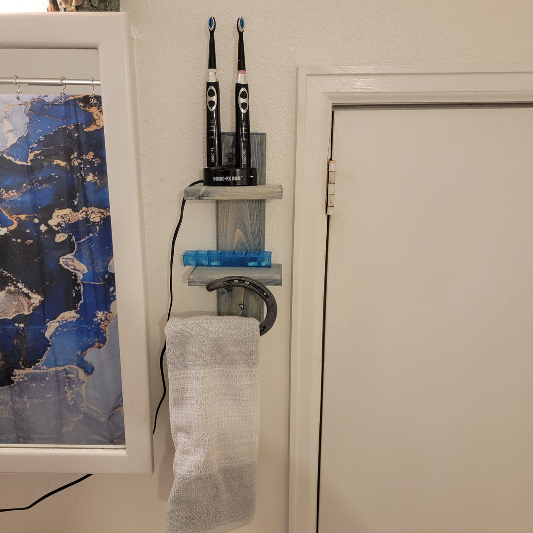The Wrangler Hand Towel Rack: Single Horseshoe Series