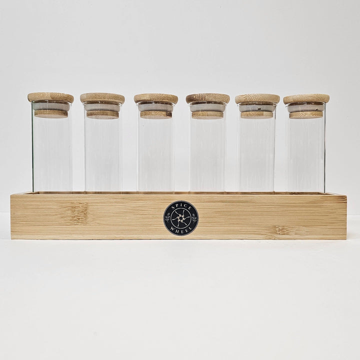 Glass Storage Tube Collection with Bamboo Box