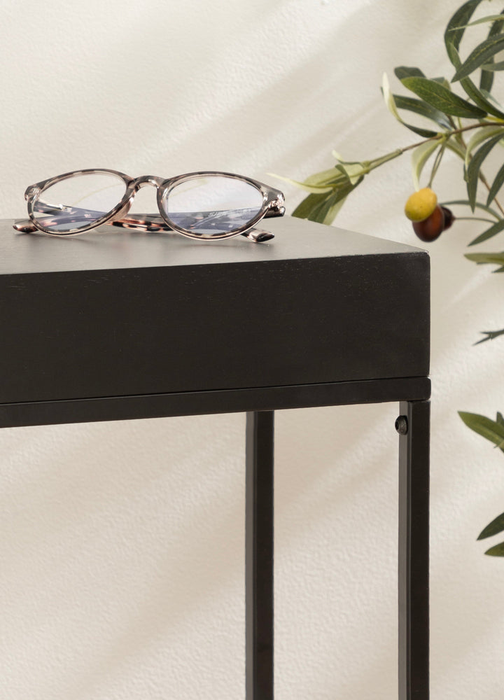 Karlsen Wood and Metal Slim Side Table