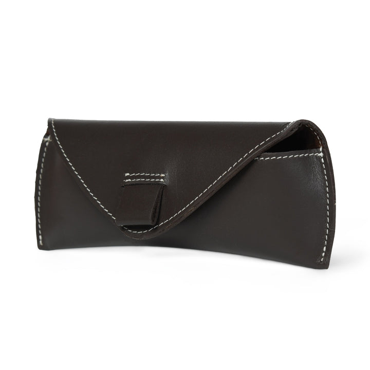 Brown Guard Leather Sunglass Case