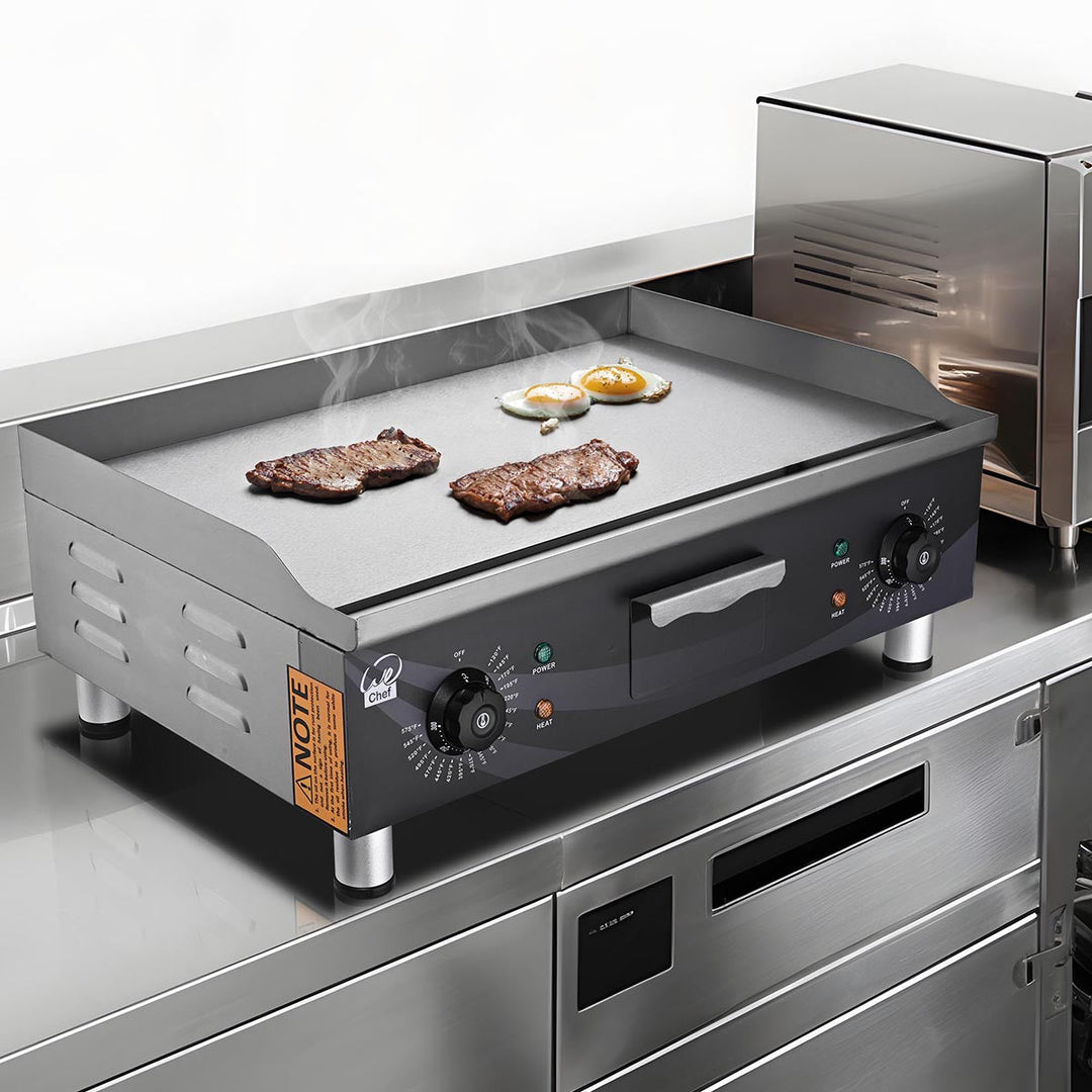 Yescom Electric Countertop Griddle Flat Grill 24in 3500W