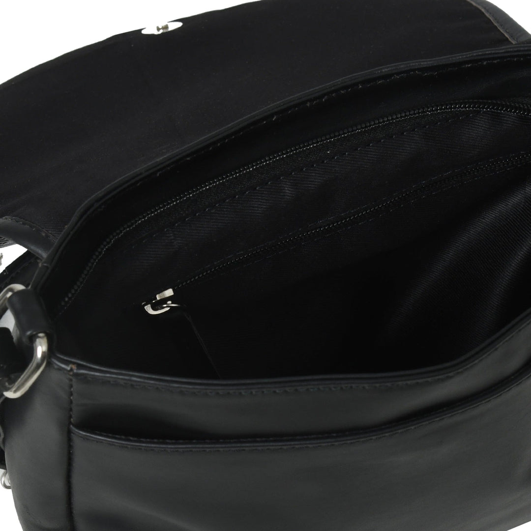 The Croco Satchel- Black