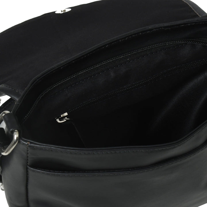 The Croco Satchel- Black