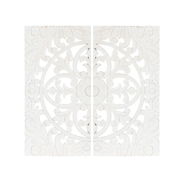 Saanvi Carved Wood Wall Art Set