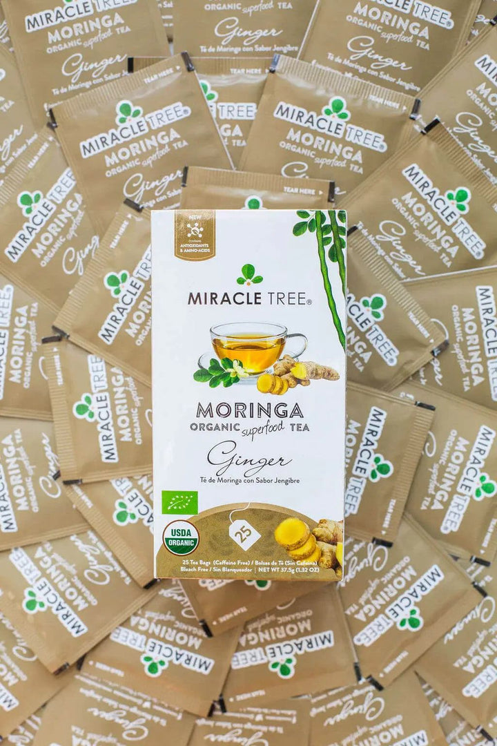 Organic Moringa Tea - Ginger - Caffeine-Free Herbal Tea