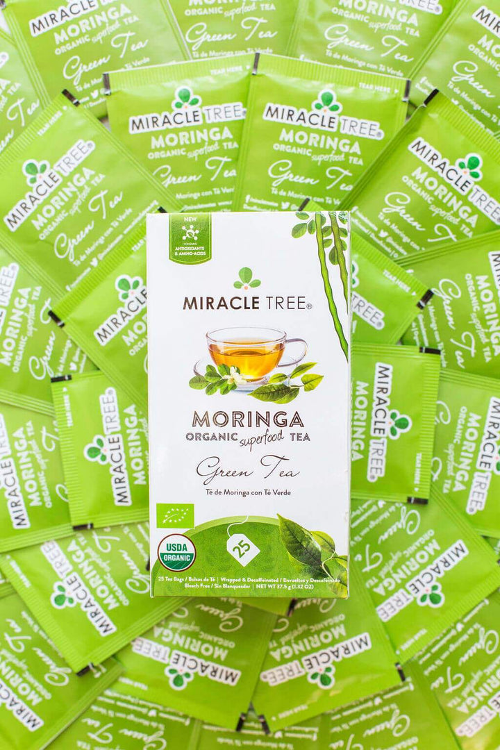 Organic Moringa Tea - Green Tea - Decaffeinated Herbal Tea