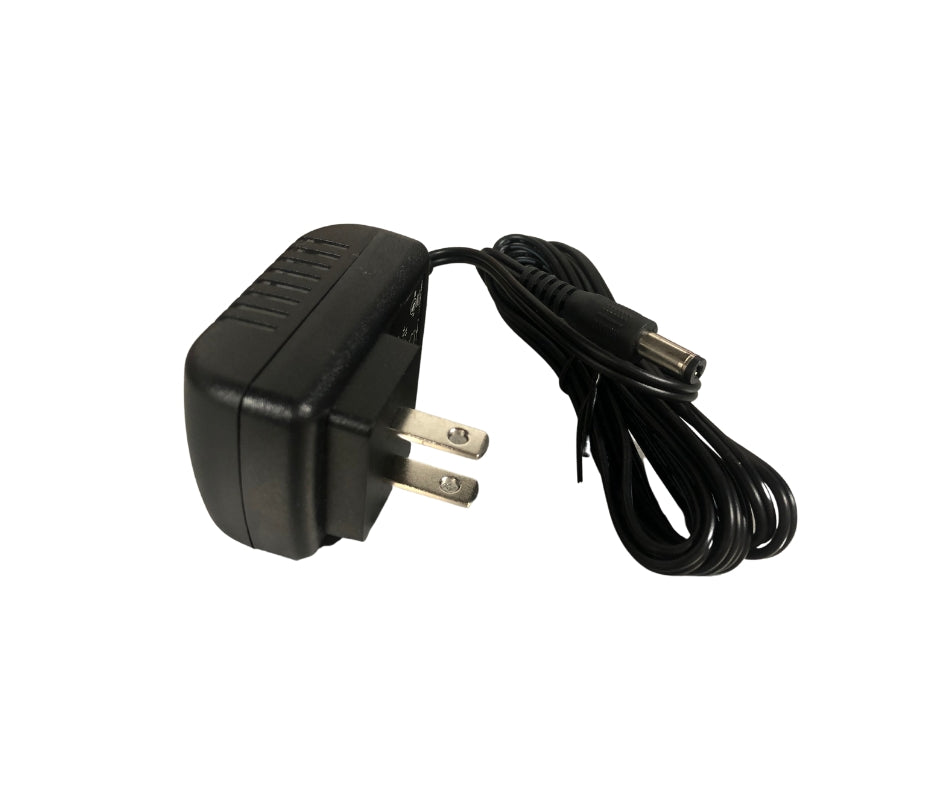 18V vacuum charger adapter with two-prong plug and attached black cable