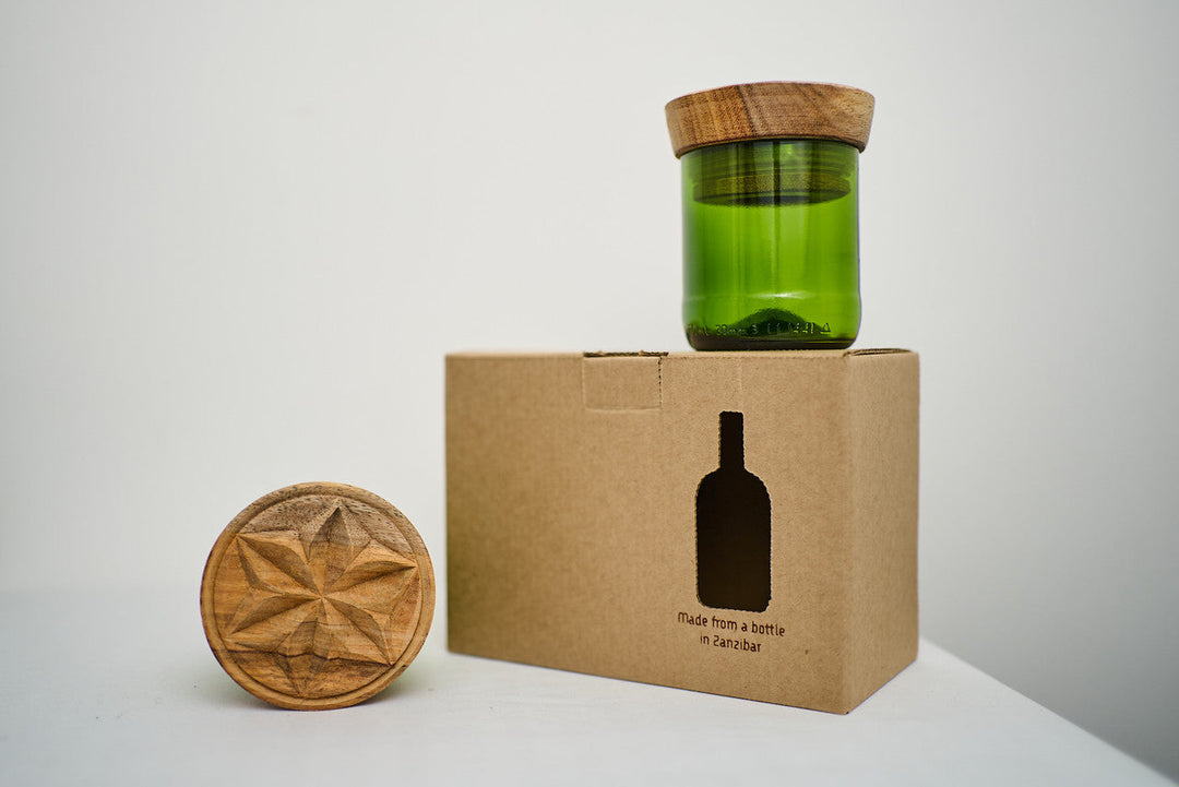 Hiliki Jar - Dark Green - Medium (set of 2)