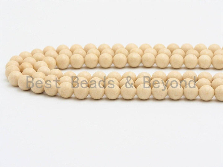 High Quality Wood Agate Beads, 6mm/8mm/10mm /12mm Cream Round Smooth Agate Beads,Loose Wood Agate Beads, 15.5inch strand, SKU#U423