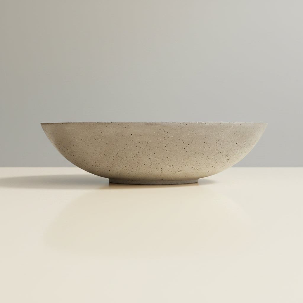 Concrete Para Bowl: White — Home Decor, [material], Port Living Co.
