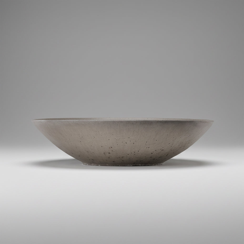 Concrete Infinity Bowl with Birch Presentation Crate: Gray
