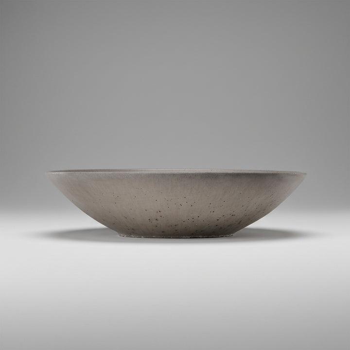 Concrete Infinity Bowl with Birch Presentation Crate: Gray