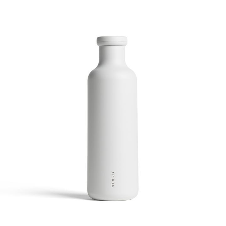 White wine carafe with screw-top lid, smooth bottle shape