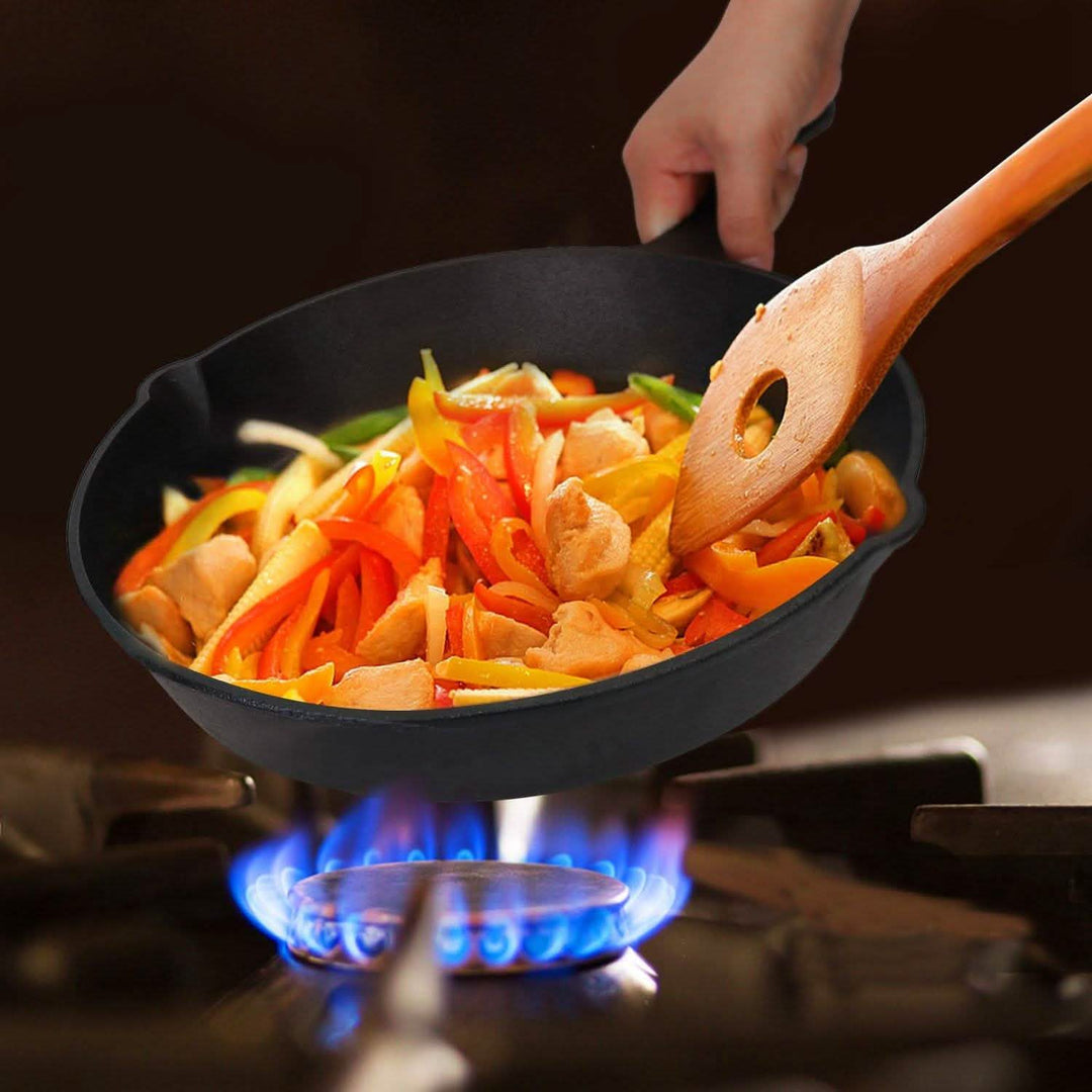 Pre-Seasoned Cast Iron Skillet (3-Piece Set)