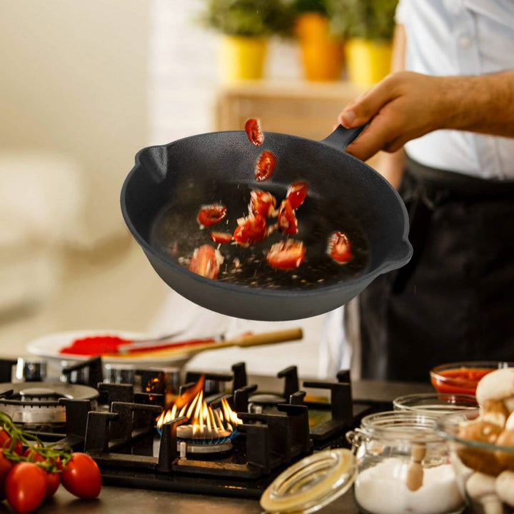 Pre-Seasoned Cast Iron Skillet (3-Piece Set)