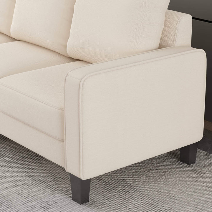 3-Seat Sofa for Living Room-Modern Fabric Sofa Couch with Storage