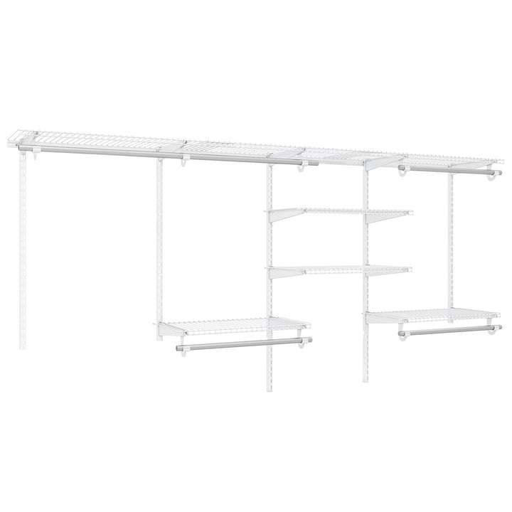 4-8 Feet Closet Organizers and Storage System with Hanging Rod for Laundry Bedroom