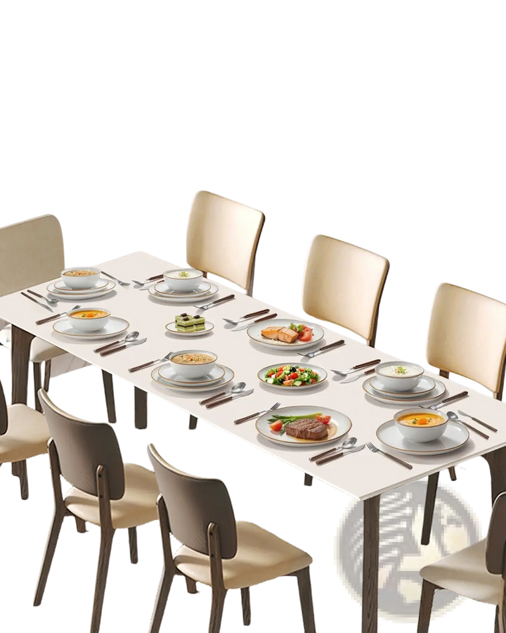32 Pcs White Ceramic Dinnerware Set Service for 8