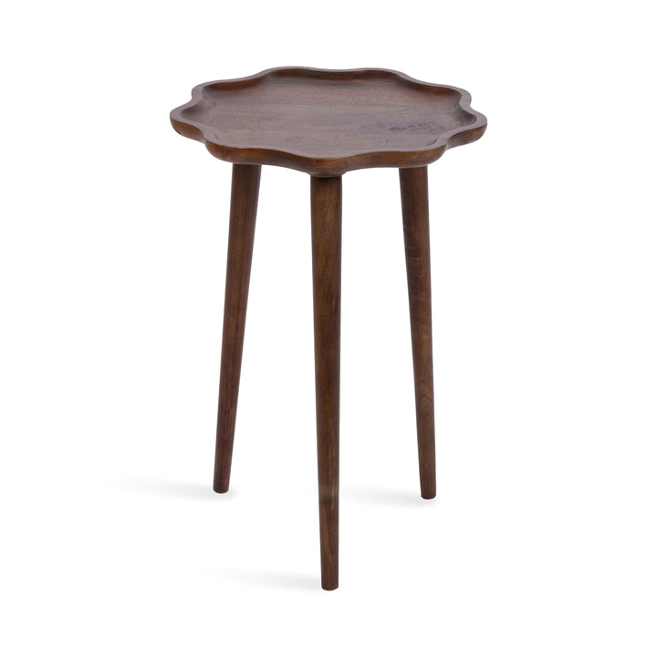 Alezar Scallop Wood Side Table
