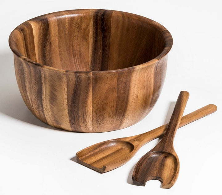 Large Salad Bowl with Servers - 335B3 — Salad Bowl, [material], Kalmar Home