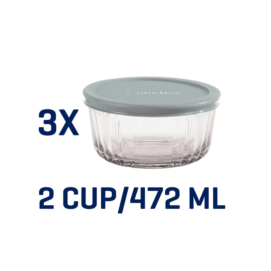 Anchor Hocking Glass Storage Containers (3-Pack)
