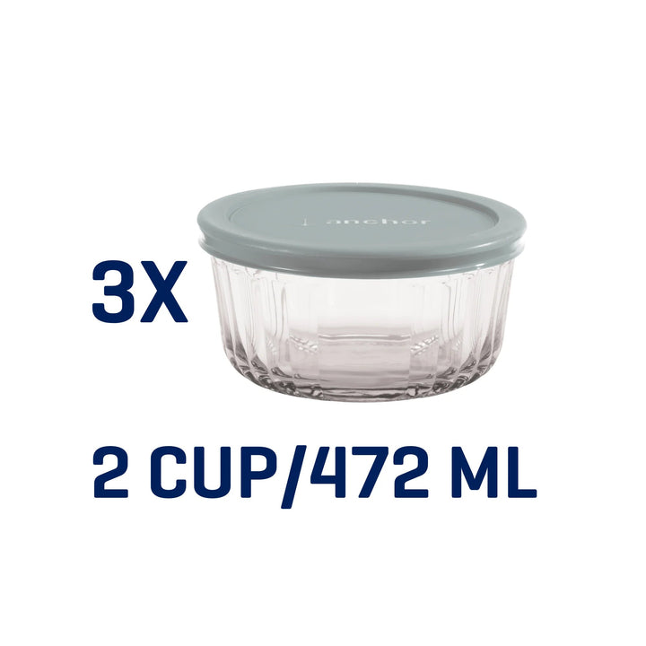 Anchor Hocking Glass Storage Containers (3-Pack)