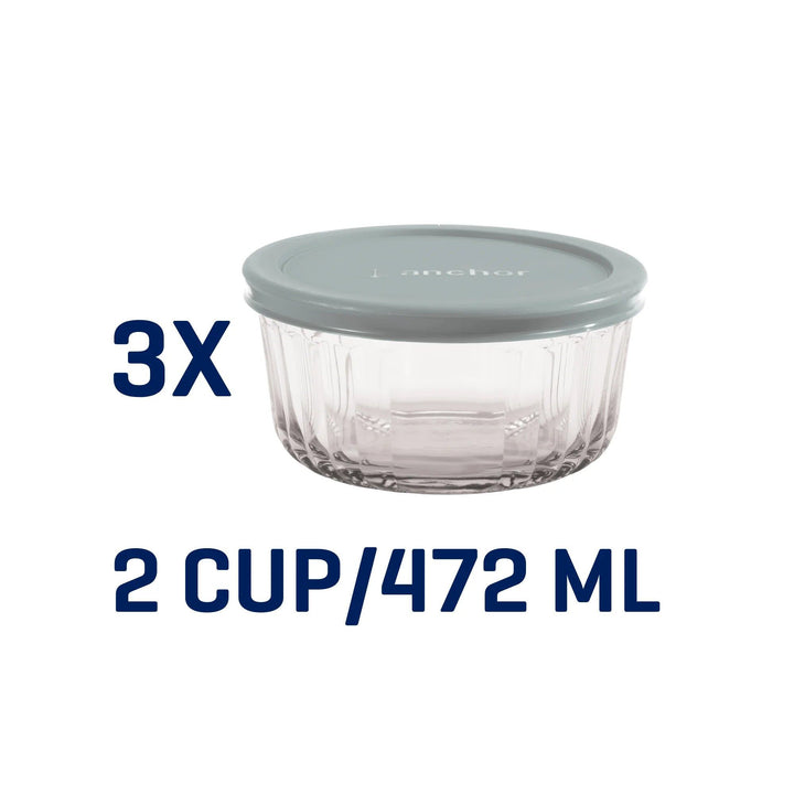 Anchor Hocking Glass Storage Containers (3-Pack)