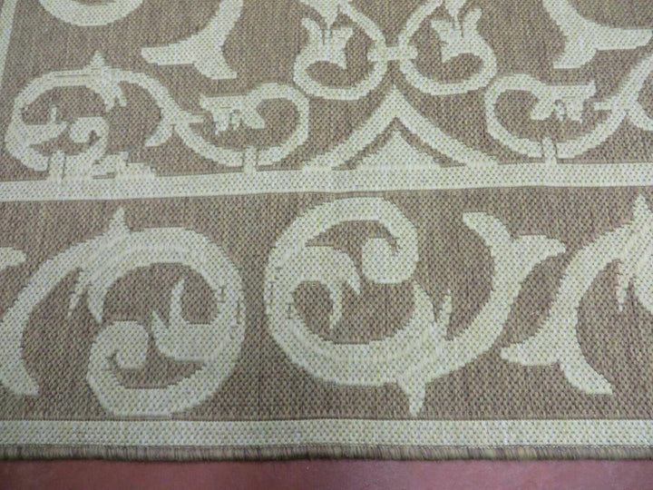 5' X 7' Machine Made Natural Fiber Jute Kilim Two Sided Rug Carpet Flat Weave Contemporary Design