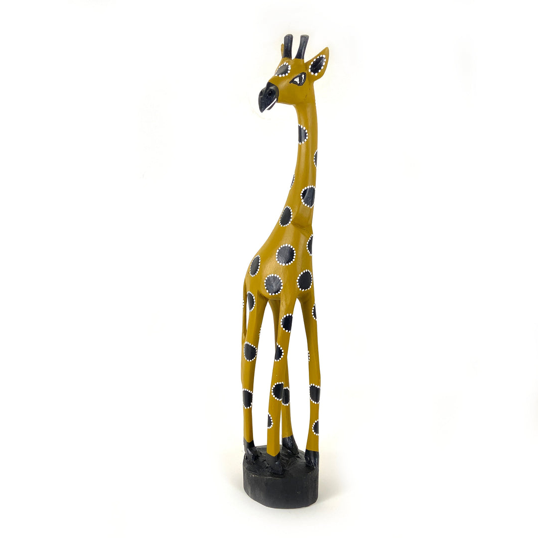 Colorful Painted Wood Giraffe - 24"