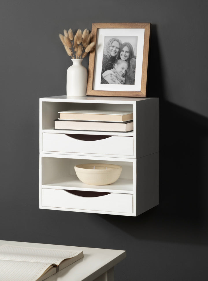 Hutton Floating Wall Shelf with Drawer