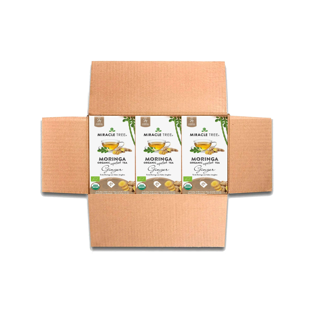 Organic Moringa Tea - Ginger - Caffeine-Free Herbal Tea