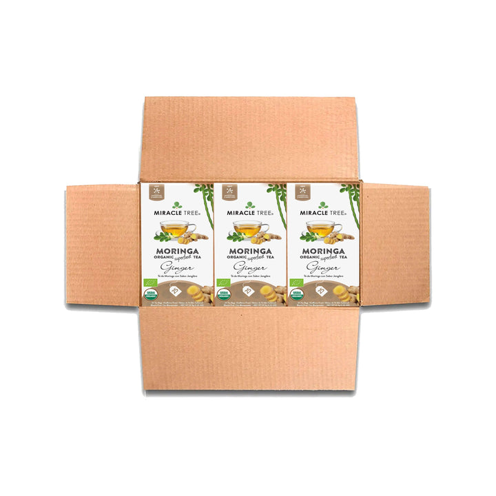 Organic Moringa Tea - Ginger - Caffeine-Free Herbal Tea