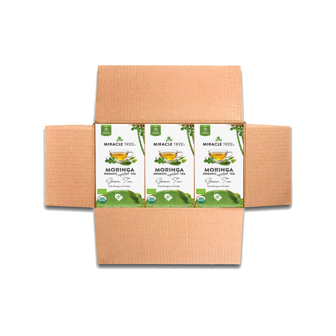 Organic Moringa Tea - Green Tea - Decaffeinated Herbal Tea
