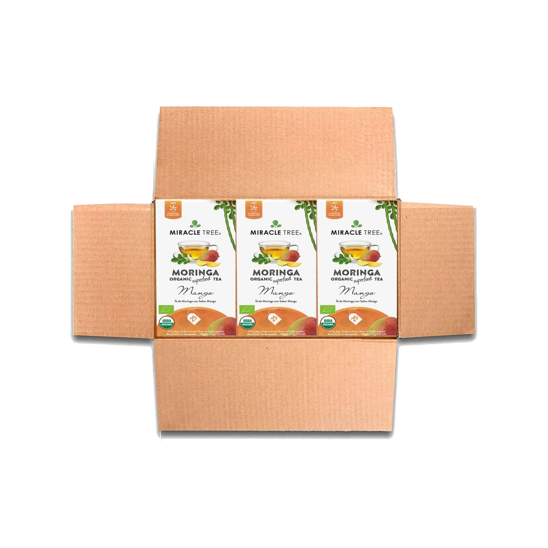 Organic Moringa Tea - Mango - Caffeine-Free Herbal Tea