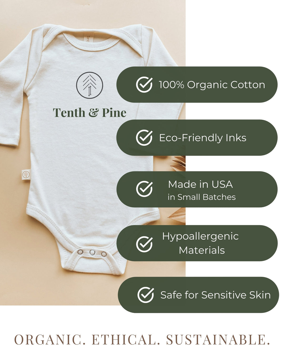Apple Picking Crew Organic Bodysuit Long Sleeve