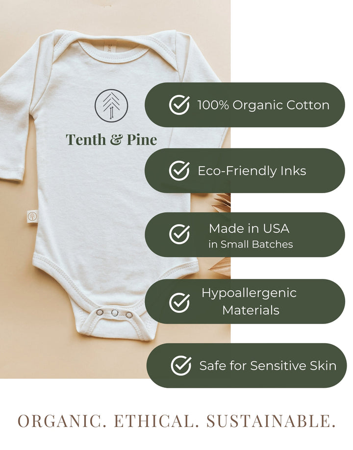 Apple Picking Crew Organic Bodysuit Long Sleeve
