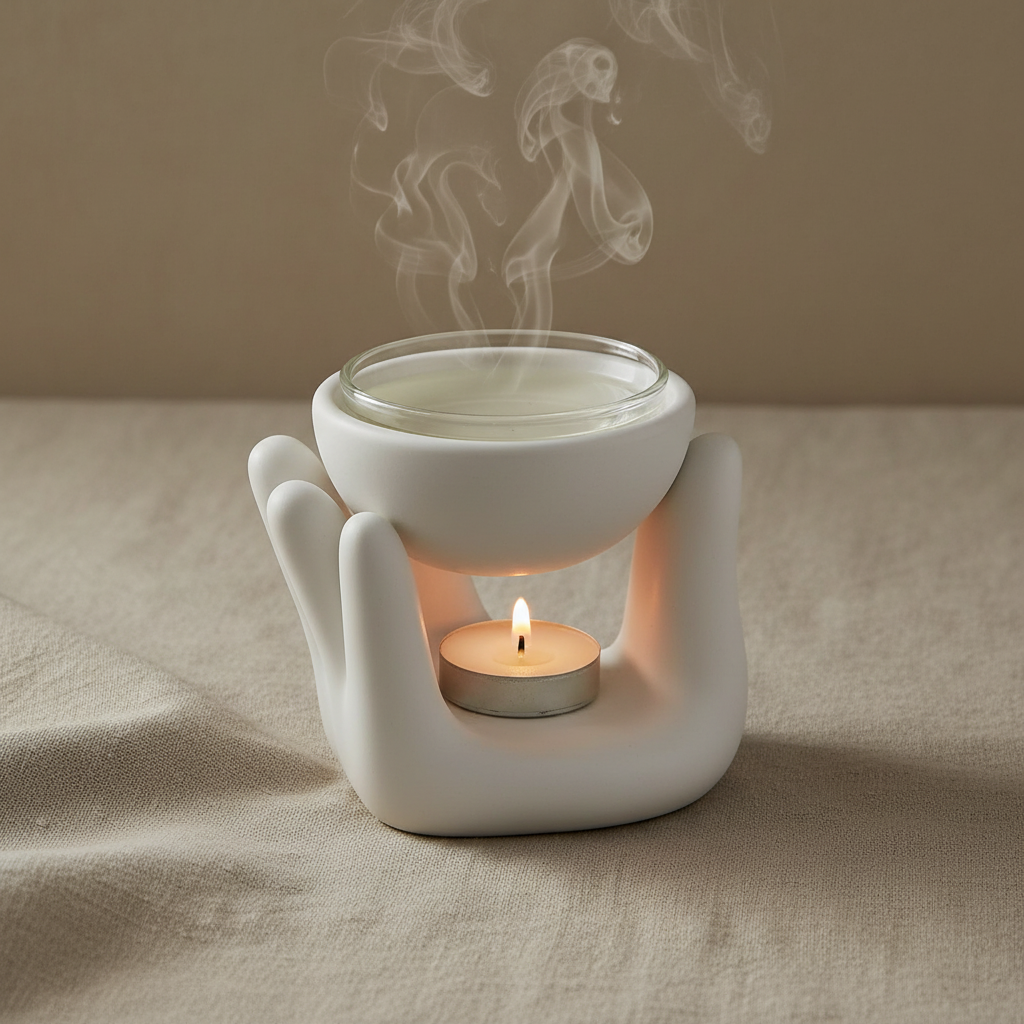 White Hand Ceramic Oil Burner