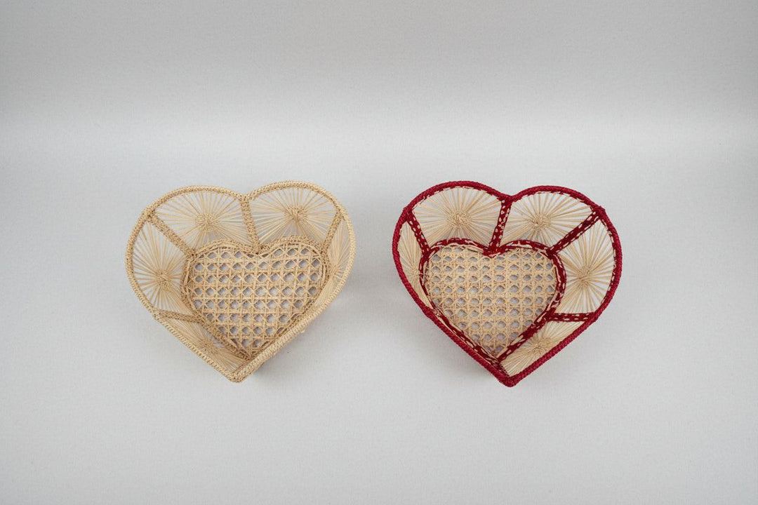 Heart Handwoven Iraca Palm Basket — Basket, [material], MacondoForever