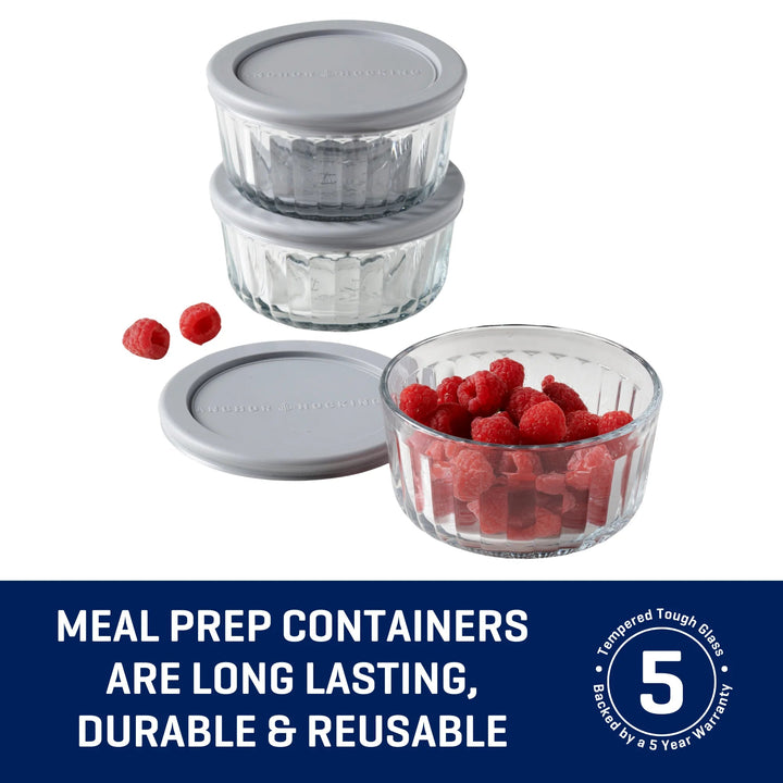 Anchor Hocking Glass Storage Containers (3-Pack)